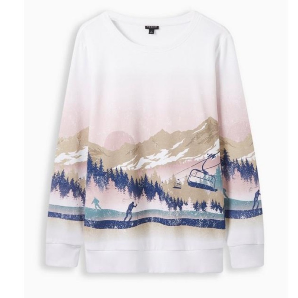 🏈 TORRID Ski Cozy Fleece Crew Sweatshirt Size 4x NWT